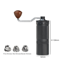 Moulin à café manuel portable en acier inoxydable 420, broyeur conique en aluminium CNC réglable pour expresso, pour la maison, les voyages et le camping