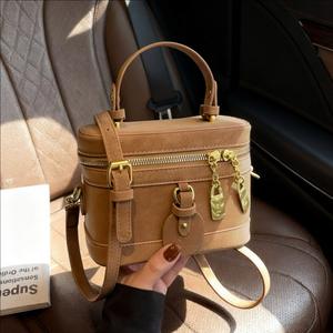 Bolso de Mujer Transfronterizo, Bolso de Mano Premium de Nicho, Bolso Tipo Cubo Vintage, Bolso Bandolera - Product Image 1