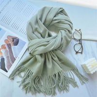 Écharpe d'hiver classique en cachemire épais et chaud pour femme, châle élégant à longues franges pour le quotidien et le bureau