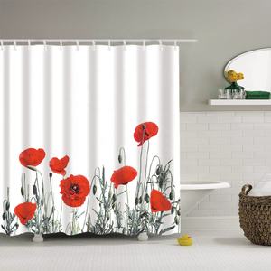 <span class=keywords><strong>Rideau</strong></span> de douche imprimé de pétales de Rose, revêtement en <span class=keywords><strong>tissu</strong></span> imperméable, pour salle de bains, <span class=keywords><strong>baignoire</strong></span> recouvert - Product Image 6