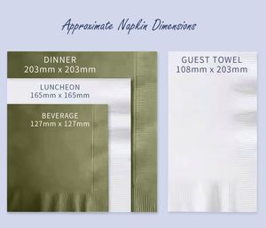 Servilletas de Papel Desechables Personalizadas de Alta Calidad en Color Verde Salvia para Cócteles y Bodas con Monograma - Product Image 5