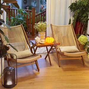 Chaise longue de <span class=keywords><strong>jardin</strong></span> en <span class=keywords><strong>rotin</strong></span> PE et métal, résistante aux intempéries, confortable, pour balcon et cour, prix d'usine, vente en gros - Product Image 2