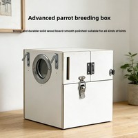Nid de reproduction pour perroquets, cage verticale suspendue pour oiseaux, entièrement fermé, anti-fuite, avec plateau en bois