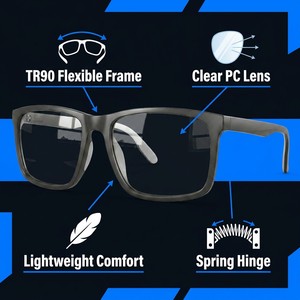 Gafas Cuadradas Anti Luz Azul, Diseño 2026, para Hombre y Mujer, para Estudio, Trabajo Remoto y Uso de Pantalla, Opción TR90 K504-13, Listas para Enviar - Product Image 2