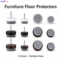 Goodsheng 60 Pièces Patins de Protection Antidérapants en Feutre Non Tissé à Visser ou à Clouer pour Pieds de Chaise et de Table 20mm Modèle GMN26820