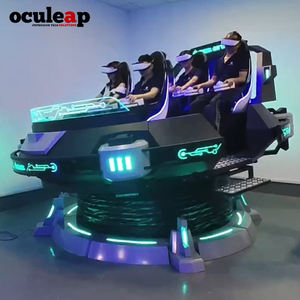 Simulador de plataforma VR 9D Magic UFO 6 DOF, equipo VR/AR/MR con monedas y sistemas de pago con tarjeta de crédito para cinco personas - Product Image 6