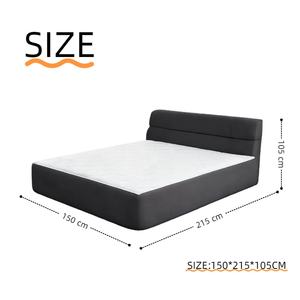 现代风格可压缩模块化床纯海绵真空卷装盒真皮软垫耐用广州工厂 - Product Image 2