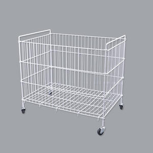 Провод гальванических одежду корзина для хранения корзина вагонетки супермаркета сетчатая корзина продажи одежды стеллаж для выставки товаров - Product Image 6