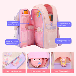 กระเป๋านักเรียนของเด็กนักเรียนประถมน้ำหนักเบากระเป๋าเป้สะพายหลังกันน้ำมีความจุมากลายการ์ตูนผ้าอ๊อกซ์ฟอร์ด - Product Image 4