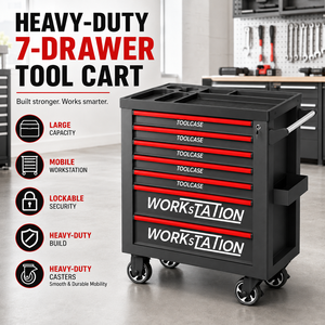 Modern Design 7 Drawer Rolling <strong>Tool</strong> Chest with Top Organizer <strong>Tray</strong> for Car Repair Station - Product Image 5