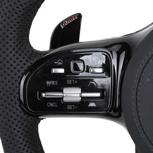 SOON TODA Volante Deportivo de Cuero Semiperforado Negro Modelo 388 para Mercedes-Benz <span class=keywords><strong>W213</strong></span> W223 C238 W177 X118 W206 C257 X223 W247 C118 A35 - Product Image 4