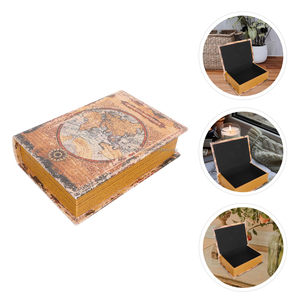 Caja de libros de madera sin terminar Caja de regalo con forma de <span class=keywords><strong>libro</strong></span> de madera lisa grande Caja de libros de madera vintage - Product Image 2