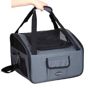 Asiento de Seguridad para Mascotas de Alta Calidad, Bolsa de Viaje Interactiva para Perros y Gatos con Cama Extraíble - Product Image 1