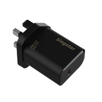 Chargeur intelligent PD 20W de haute qualité, USB Type C, prise US EU, adaptateur d'alimentation portable, chargeur super rapide pour smartphones