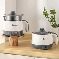 Cuisinière électrique antiadhésive intelligente de 1,7 L, poêle à frire, marmite à soupe avec synchronisation prédéfinie, ensemble d'ustensiles de cuisine pour l'extérieur et la maison, vente en gros