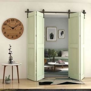 Herrajes para Puertas Plegables WEKIS de Acero y Aleación de Zinc, Sistema de Puerta Plegable para Exteriores, Rodillos de POM, para Dormitorio, Cocina, Sala de Estar - Product Image 5