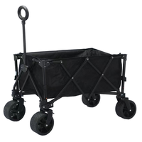 Poussette pliable légère multifonctionnelle avec cadre en alliage d'aluminium, design pliable à 4 roues pour l'extérieur, capacité de charge de 50 kg