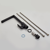Robinet de cuisine premium anti-éclaboussures rotatif en aluminium avec cartouche céramique, eau froide et chaude