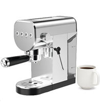 Design moderne avec boîtier entièrement métallique Machine à café semi-automatique expresso à pompe 20 bars pour la maison et le bureau