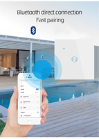 Interruptor Táctil LED WiFi Tuya para Hogar Inteligente, Panel de Vidrio Cóncavo, 1/2/3/4 Botones, Inalámbrico, para Pared
