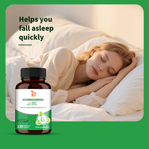 Complément de santé : Capsules d'Ashwagandha pour un sommeil réparateur, soutien au bien-être général, avec Zinc et Basilic sacré – Supplément à base de plantes - Product Image 3