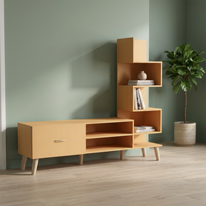 (2641) High Quality Chipboard/Particle Board <b>TV</b> Cabinet Extended Storage Bookshelf Living Room Furniture Contemporary Design - Product Image 3