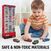 Lot de 20 voitures miniatures en alliage moulé sous pression, collection de véhicules de course en métal à rétrofriction pour enfants, cadeau éducatif pour garçons, vente en gros de voitures jouets