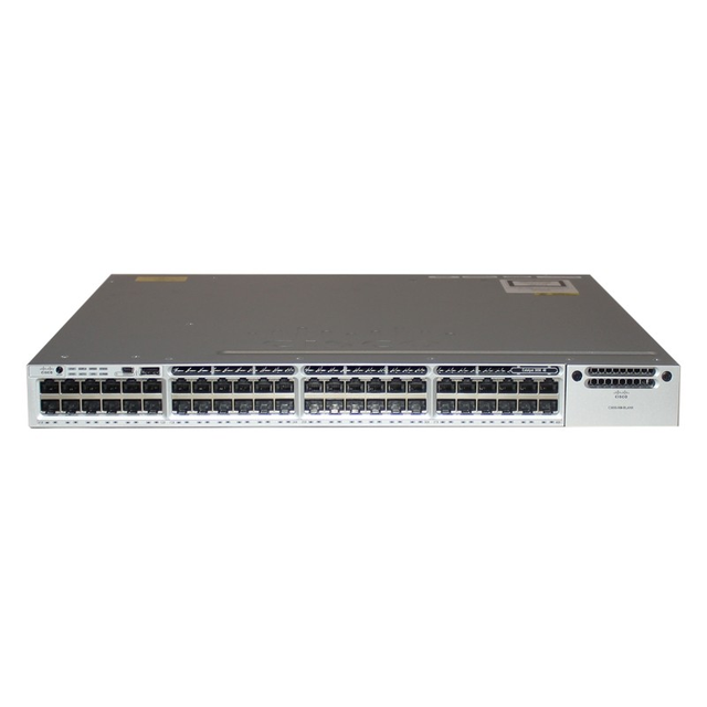 Used 3850 Series 48 10/100/1000 Ethernet POE+ Ports IP Services Switch WS-C3850-48P-E