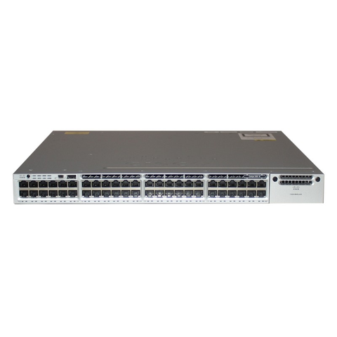 Used 3850 Series 48 10/100/1000 Ethernet POE+ Ports IP Services Switch  WS-C3850-48P-E