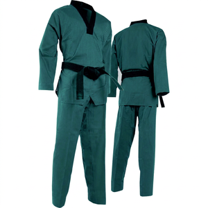 Uniforme de Taekwondo personnalisé à étiquette privée, unisexe, respirant, durable, tissu extensible en polyester/coton, tenue d'entraînement - Product Image 1