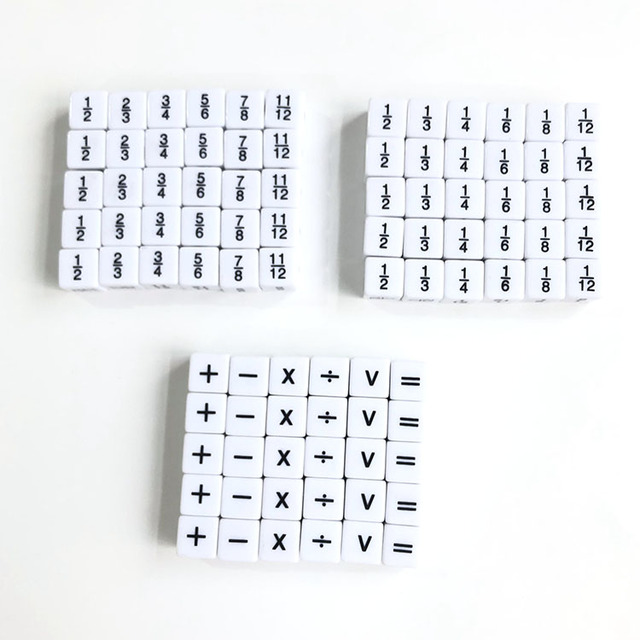 Wholesale 16mm White and Black Acrylic D6 Six-Sided Educational Dice for Kids Mathematical Games Bulk
