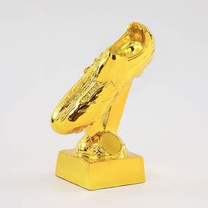 الأكثر مبيعًا تصميم جديد حذاء ذهبي على شكل راتنج كأس مع قاعدة ذهبية لمباراة كرة القدم HZ08 - Product Image 2