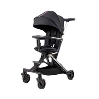 Poussette pliable 3-en-1 avec nacelle et grandes roues, design léger, autoportante, capacité de charge 20 kg, pour bébés de 0 à 3 ans - Vente en gros