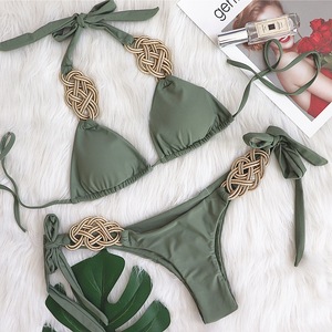 Mujeres 2022 Sexy diseñador personalizado trajes de baño traje de baño 2 piezas <span class=keywords><strong>Bikini</strong></span> logotipo personalizado verano <span class=keywords><strong>Bikini</strong></span> - Product Image 6