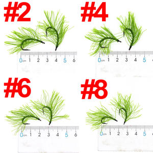 Camouflage Carpe Hameçon De Pêche Eau Herbe Mousse Carpe Hameçon <span class=keywords><strong>Pop</strong></span> Up Rig Appât Hameçons Telflons Enduit 2 4 6 8 - Product Image 2