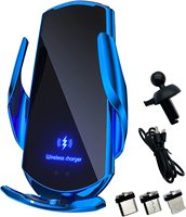 Chargeur de voiture sans fil 15W, adaptateur à induction, condensateur intégré, support de téléphone à charge rapide réglable pour iPhone et téléphones mobiles