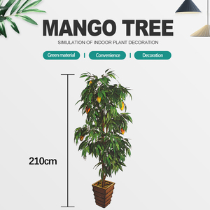 Proveedores de plantas artificiales Árbol <span class=keywords><strong>frutal</strong></span> de plástico tropical de alta calidad Árbol de <span class=keywords><strong>mango</strong></span> artificial para decoración de fiesta de hotel de oficina - Product Image 4
