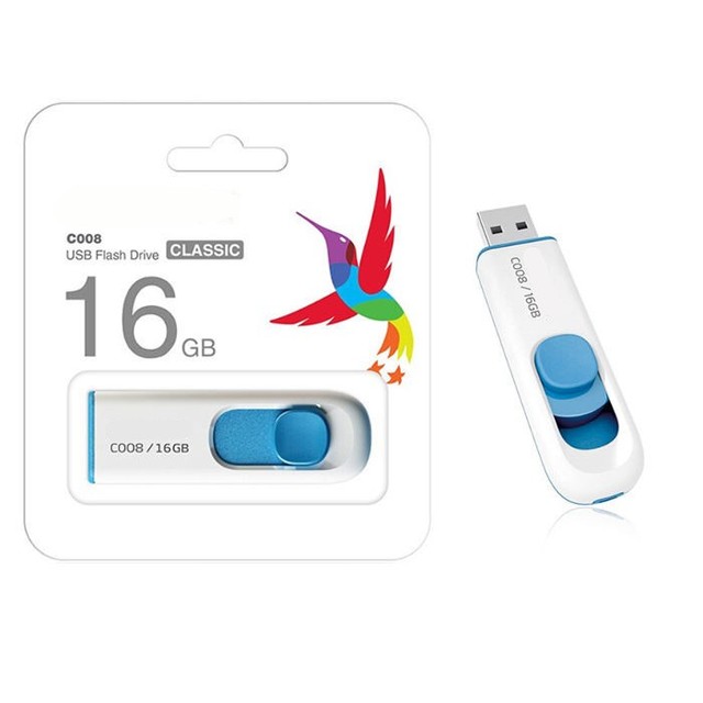 Branded C008 USB Flash Drive 2gb 4Gb 8Gb 16Gb 32Gb 64Gb Plastic Disk USB2.0 Stick Custom Memory Flash Stick for ADATA
