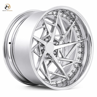 Jantes forgées 6061-T6 noires brillantes de 18, 19, 20, 21, 22, 24 pouces à rayons en V directionnels et concaves profondes pour voitures de performance, berlines et SUV