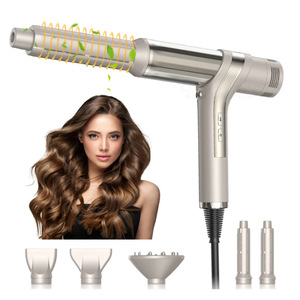 High Speed Hair Dryer With Concentrator And Diffuser Nozzles For Salon And Home Use 110000rpm Brushless Motor Grey Champagne - Product Image 4