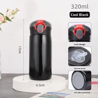 Mug de voyage à double paroi avec logo personnalisé, en acier inoxydable 304, tasse à café avec cordon, 320 ml/460 ml, design moderne et esthétique, paille pour l'extérieur