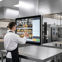 Tablette PC Android étanche 15,6 21,5 23,8 pouces pour système d'affichage de cuisine de restaurant KDS, écran tactile tout-en-un