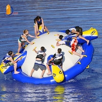 Juguete flotador de lago para niños, Spinner giratorio inflable, juegos de giroscopio acuático