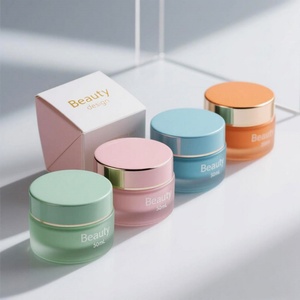 Cosmetic Packaging 30g 50g 100g Skincare Matte Red Blue Pink Body Butter Powder Lip Mask <b>Scrub</b> Bath Salts Containers Glass Cream - Product Image 1