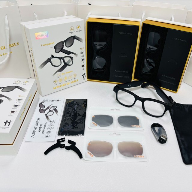 AIMB-G1 Intelligent Sunglasses, Outdoor Sports Headphones, Call Recording, Video, AI Voice Translation Function