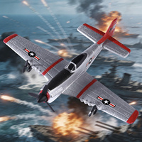 Avion RC P-51 Mustang 2CH en mousse EPP 150m 2 batteries Classique pour les pilotes amateurs adultes