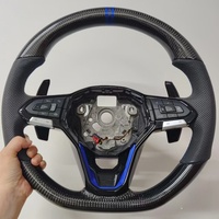 Volant en Fiber de carbone noir pour Volkswagen VW Golf 8 MK8 GTI Arteon Polo Jetta Scirocco Passat accessoires de voiture