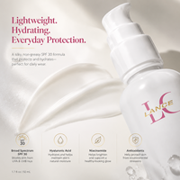 Crème solaire minérale hydratante à large spectre UVA UVB, protection de la barrière cutanée, SPF 30, marque privée