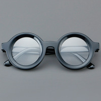Montures rondes épaisses en acétate |   Lunettes de soleil vintage et audacieuses au design patchwork pour adultes - Pliables et unisexes