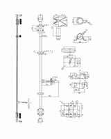 Ensemble complet galvanisé de système de verrouillage de porte d'assemblage de tige de verrouillage de conteneur pour pièces de conteneur